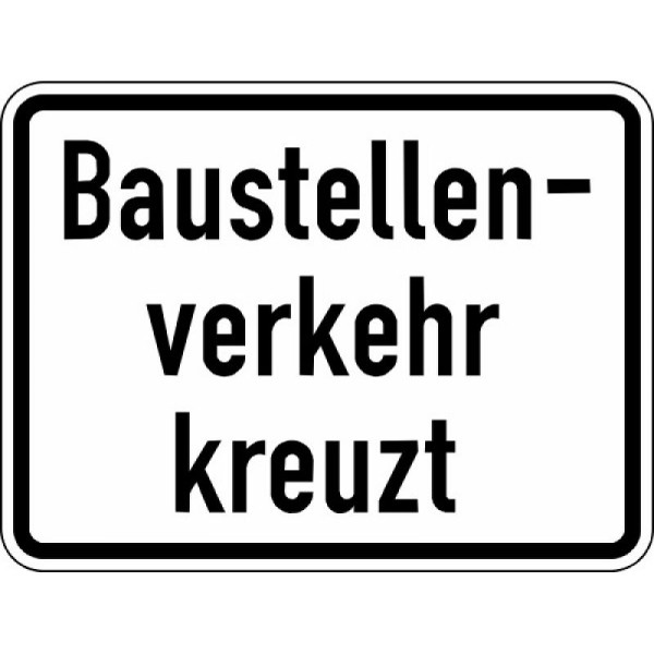 Stein HGS Baustellenverkehr kreuzt Nr. 2132, 450x600mm /RA1/Flachform 2mm, 2132-211