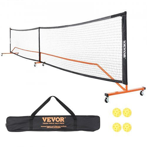 VEVOR Pickleball-Netz-Set, Tragbar in Regulärer Größe mit Tragetasche, Bällen und Rädern, Wetterbeständigem, Stabilem Metallrahmen, PKQWTZDHLTZ2GBQ6RV0
