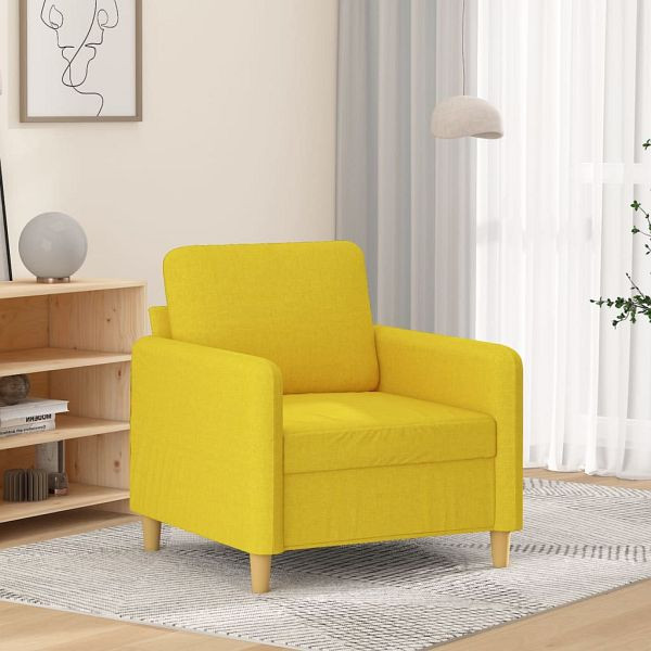 vidaXL Sessel Hellgelb 60 cm Stoff, Füllung: Schaumstoff, 359467