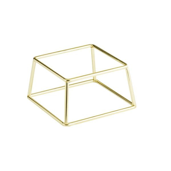 APS Buffetständer MULTI - Metall, 18 x 18 cm, Höhe 10 cm, gold, stapelbar, anti Rutsch beschichtet, 33312
