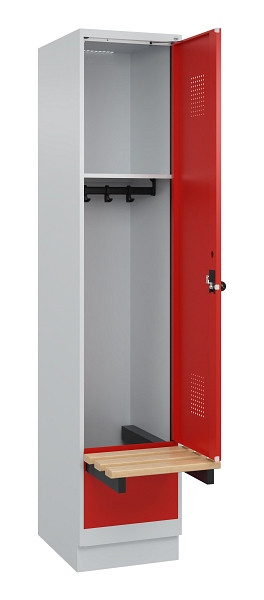 C+P Spind Evolo PLUS, 1 Abteile, 1950x400x815mm, 7035/3020, Drehriegel, 049040-12 S10005