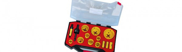 Karnasch Bi-Metall Lochsägen Koffer 16,19,20,22,29,35,38,40,44,51,57,65,68 mm, 201516