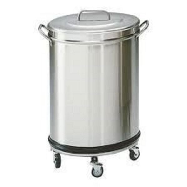 Gastro-Inox Abfallbehälter 50 Liter mit losem Deckel, Edelstahl AISI 304, 403.100