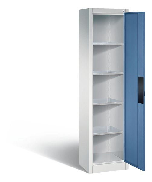 C+P Werkzeugschrank Acurado, H1950xB502xT400mm, Farbe: Lichtgrau / Fernblau, Muldengriff, 8900-052 S10074