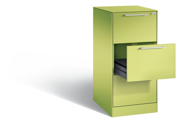 C+P Karteischrank Asisto, H1010xB440xT600mm, Farbe: Viridingrün / Viridingrün, Bügelgriff, 146245-321 S10015