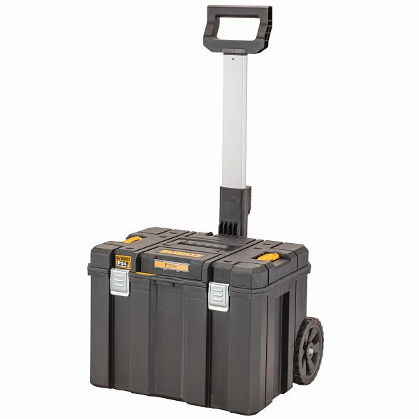 DeWalt TSTAK Großvolumige, mobile Box mit IP54 Schutz, Teleskopgriff und Schwerlasträdern, DWST83347-1
