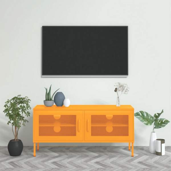 vidaXL TV-Schrank Senfgelb 105x35x50 cm Stahl, 336236, 8720286565483