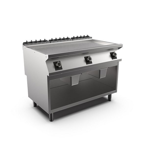 Mareno M1-900 elektrische Griddleplatte mit glatter, mattverchromter Platte, 120cm, 1200(B)x920(T)x900(H)mm, FT912ELCSG, 191.259