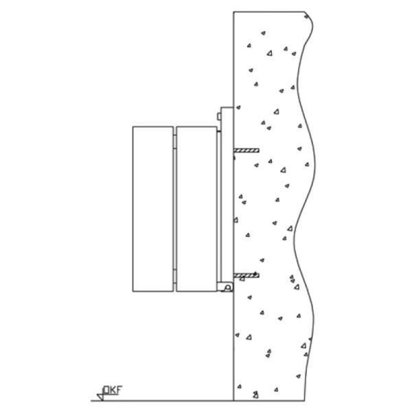 Stein HGS Montagesatz Typ 4, für Edelstahl-Behälter und Ascher zur Wandbefestigung, 10309