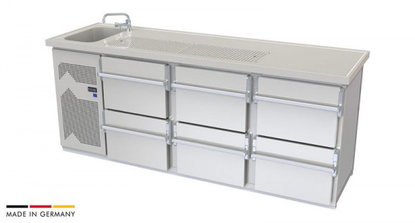 hefa Theke Brillant 23/1L-ZZZ, Abmaße: 950 x 2.300 x 650/700 mm, Brillant 23/1L-ZZZ