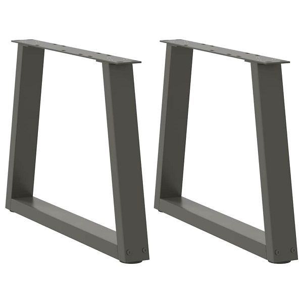 vidaXL Esstisch Beine V-Form 2 Stück Anthrazit 50x(42-43,3) cm Stahl, 4012550