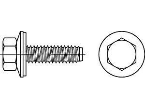 ART 88276 Fassadenschrauben A 2 BZ 6,3 x 32 Neoprenscheibe 16 VE=S (400 Stück)