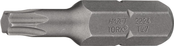 Hazet Bit, Sechskant massiv 8 (5/16 Zoll), Innen TORX® Profil, T27, 2224-T27