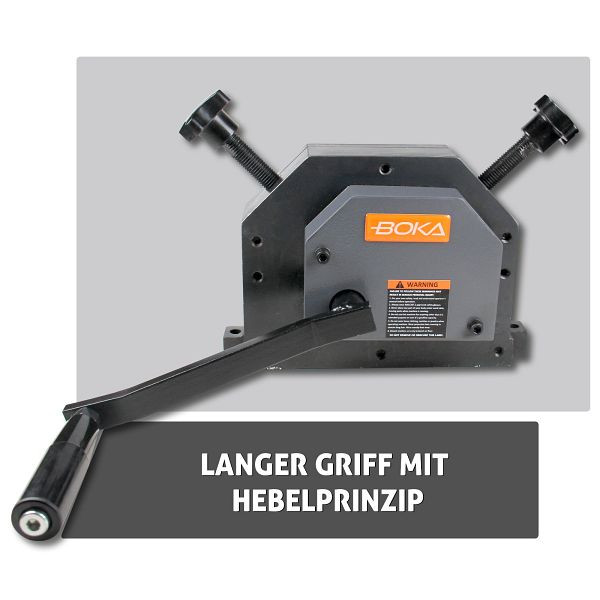 BOKA PR-5 Manuelle Rundbiegemaschine, 3-Walzen-Bieger für Flach- und Rundstahl, Biegeradius 70 mm (2-3/4"), 576002