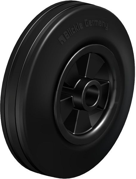 Blickle VPP 125/15G Rad aus Vollgummi, Schwarz, 15172