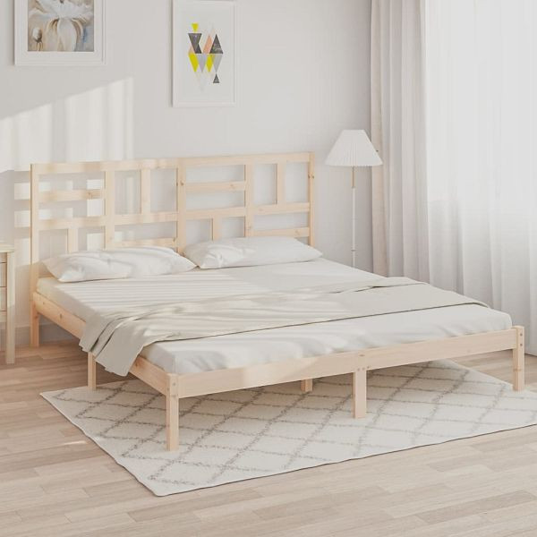 vidaXL Massivholzbett ohne Matratze 200x200 cm, 3105970, 8720287047124
