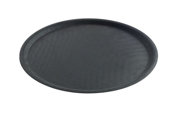 Hendi Serviertablett, rund, ØxH: 400x22 mm, schwarz, 508800