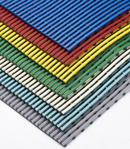 EHA Nassraummatte, gelb, Standardrolle 10 m, Breite 100 cm, Weich-PVC, 93961