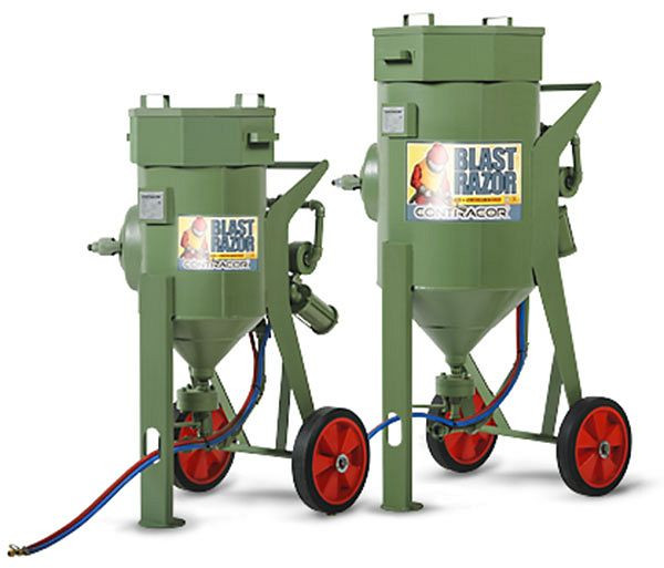 Contracor Sandstrahlgerät, 50-Liter, mit Fernbedienung Komplettpaket mit Handhebel DMH, 5m Fernbedienungsschlauch und Schlauchfittinge, 10400402