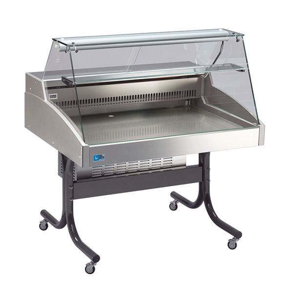 KBS Mehrzweckvitrine Delicious 1500, mit geradem Glasaufbau (Fahrgestell als Zubehör), 23113151