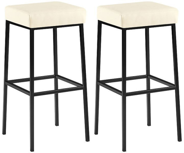 CLP Barhocker Montreal 85 Kunstleder schwarz, creme, VE: 2 Stück, 314565