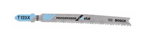 Bosch Stichsägeblatt T 123 XF Progressor for Metal, 100er-Pack, 2608638700