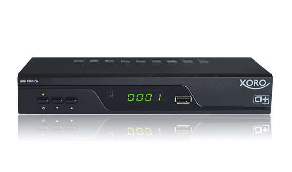 XORO Hybrid Receiver für digitales Antennen- (DVB-T/T2) und Kabelfernsehen (DVB-C), HRM 8761 CI+, VE: 10 Stück, SAT100574