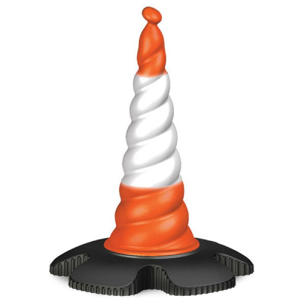 Stein HGS Leitkegel aus Kunststoff für Absperrsystem -Skipper-, Höhe 750 mm, orange-weiß, 90.9400