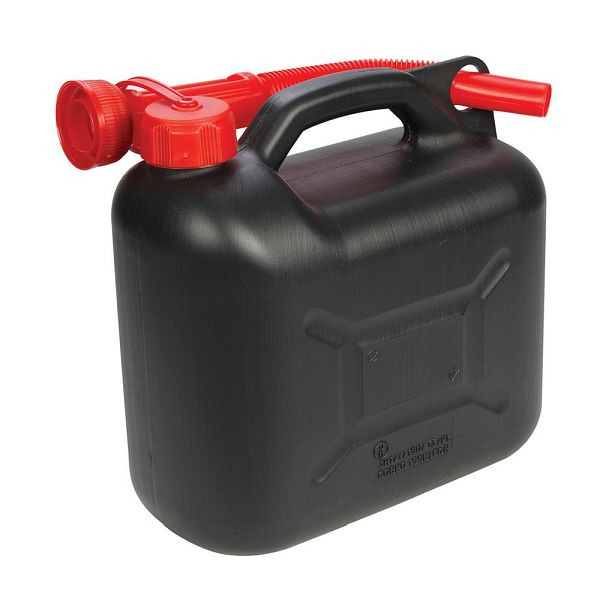 Silverline Kraftstoffkanister aus Kunststoff, 5 l, Schwarz, VE: 10 Stück, 199991