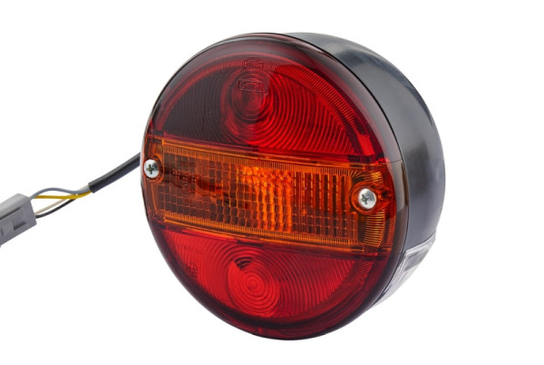 HELLA Heckleuchte, Glühlampe, 12V /geschraubt, Lichtscheibenfarbe: rot/gelb, Stecker: Flachstecker, links/rechts, 2SE 001 685-617