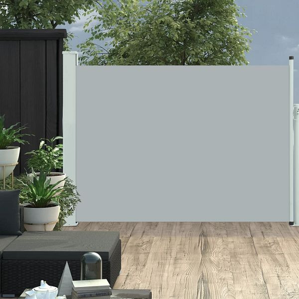 vidaXL Ausziehbare Seitenmarkise 100×500 cm Grau, 48386