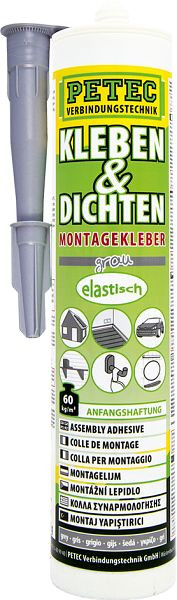 Petec Kleben & Dichten, Grau, 290ml, VE: 12 Stück, 94629