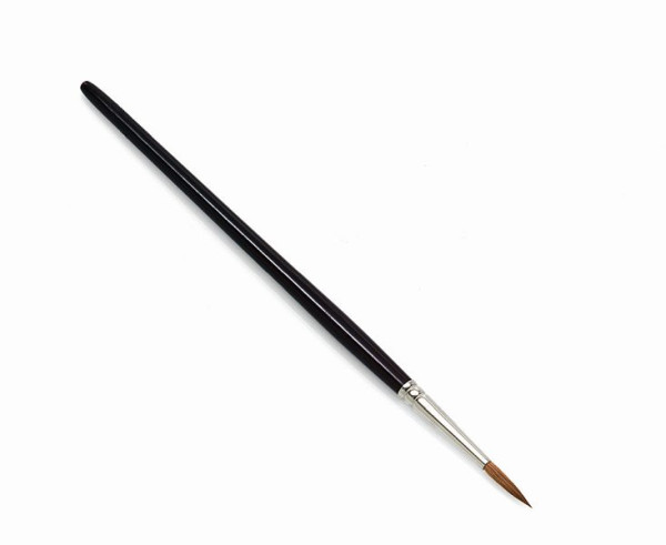 Nölle Aquarellpinsel echtes Rotmarderhaar Größe 06, echtes Rotmarderhaar, Zwinge vernickelt, VE: 12 Stück, 63206