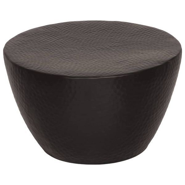 vidaXL Couchtisch Aluminium Gehämmert Ø 50x30 cm Schwarz, 359611