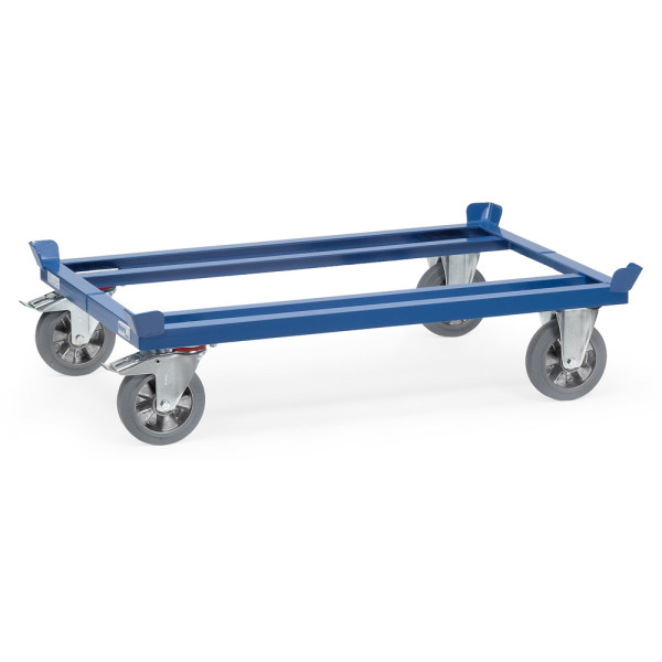 Fetra Paletten-Fahrgestell - Elastic-Vollgummi, für Gitterboxen und Flachpaletten 800 x 600 mm, 22809
