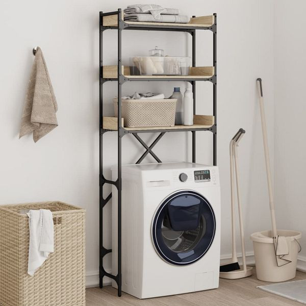 vidaXL Waschmaschinenregal Sonoma-Eiche 67x25x163 cm Holzwerkstoff, 838979