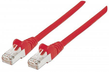 INTELLINET Netzwerkkabel mit Cat7-Rohkabel, S/FTP, Cat6a-Stecker, LS0H, 2 m, rot, 740821