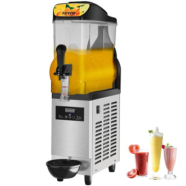 VEVOR Kommerzielle Slushy-Maschine, 12 L Einzelschüssel, 25 Tassen Margarita-Maschine, 500 W Edelstahl, JJKXRJHSGOC12VFHAV2