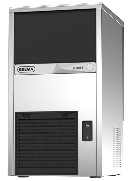 Brema Eiswürfelbereiter mit Ablaufpumpe, Eisproduktion: ca. 29 kg / 24 Stunden, Luftkühlung, R290, 270 W, 390x470x690 mm, QUBE249HCA-DP