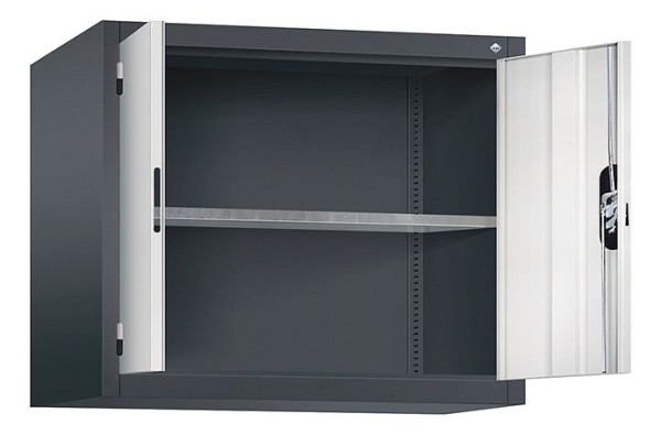 C+P Aufsatzschrank Acurado, H790xB930xT500mm, Farbe: Schwarzgrau / Lichtgrau, Muldengriff, 9285-009 S10129