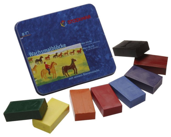 Stockmar Wachsmalblöcke - 8 Farben Standardsortiment, 34000