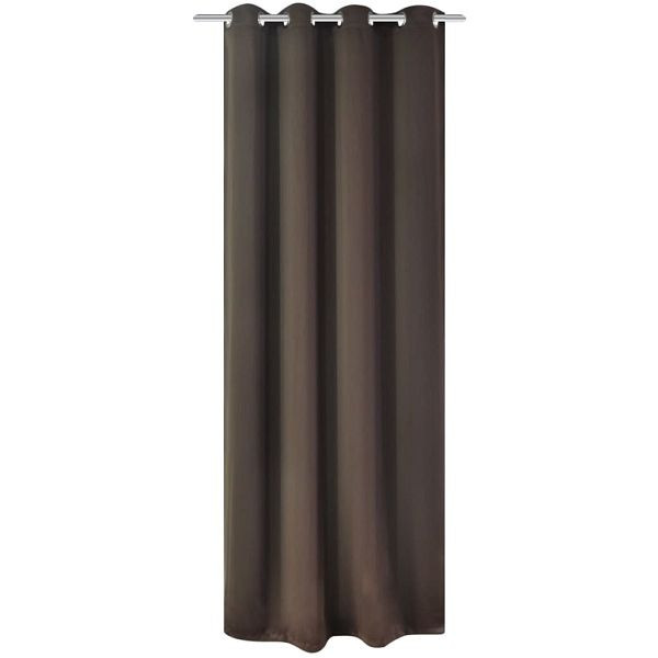vidaXL Verdunkelungsvorhang mit Metallösen 270 x 245 cm Braun, 132204