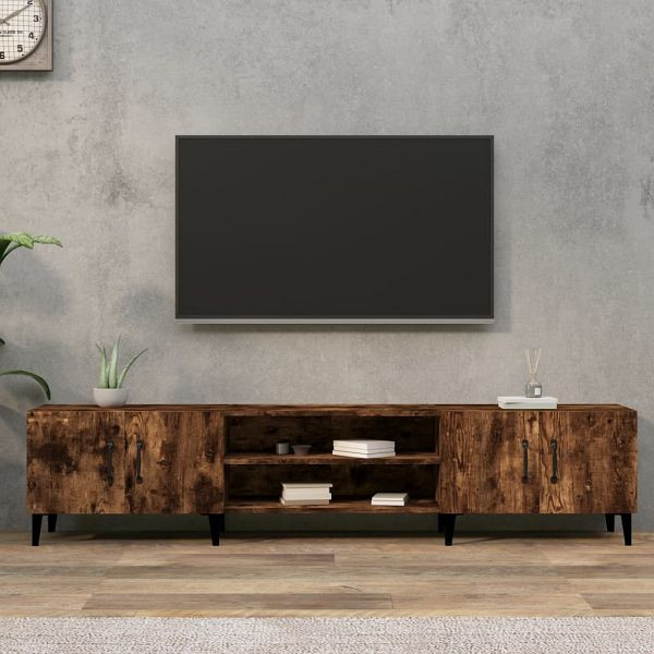 vidaXL TV-Schrank Räuchereiche 180x31,5x40 cm Holzwerkstoff, 816269