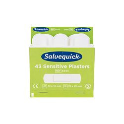 SÖHNGEN Salvequick Pflaster-Strips Vlies, Refill 6943, VE: 43 Stück pro Packung, 6 Packungen, 1009943V