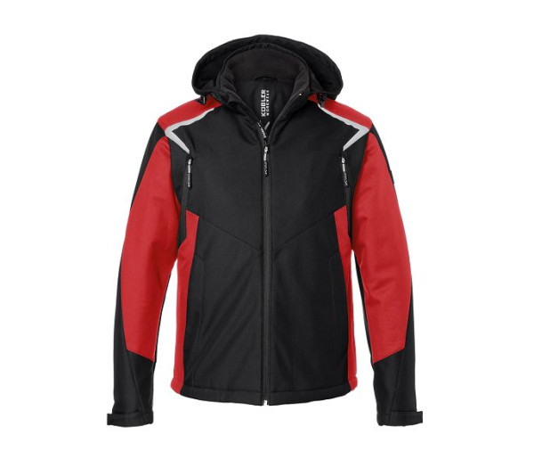 Kübler BODYFORCE Winter Softshell Jacke, Farbe: schwarz/mittelrot, Größe: L, 1325 5375-9955-L
