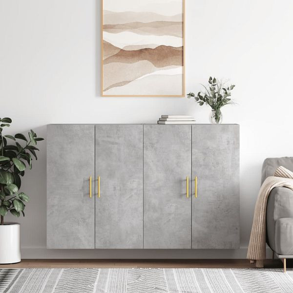vidaXL Wandschränke 2 Stück Betongrau 69,5x34x90 cm, 3195615
