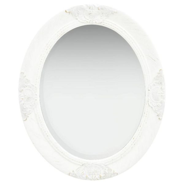 vidaXL Wandspiegel im Barock-Stil 50x60 cm Weiß, 320348