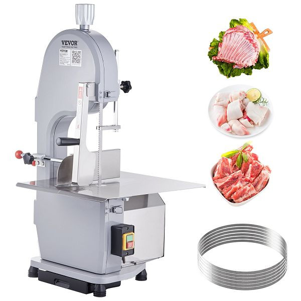 VEVOR Fleischbandsäge Knochensäge 1100W Knochenschneidemaschine Tischgerät, TMSJGJ1100WLJVUI4V2