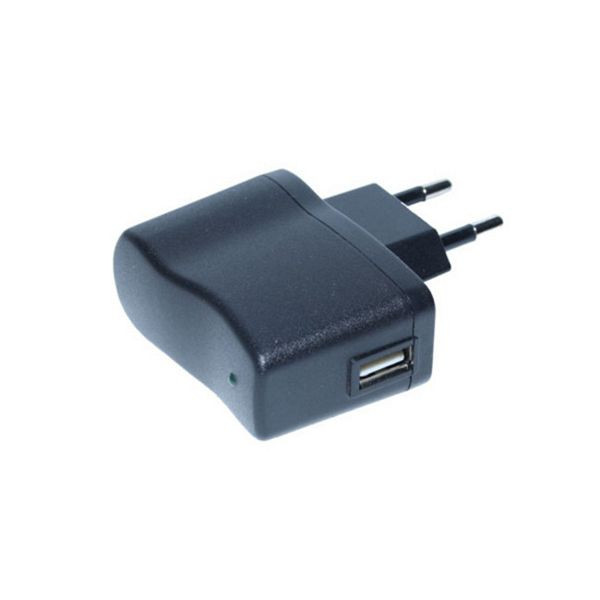S-Conn USB-AC Adapter/Ladegerät, 1,0A Output, schwaz für Smartphones und Tablets, 33202