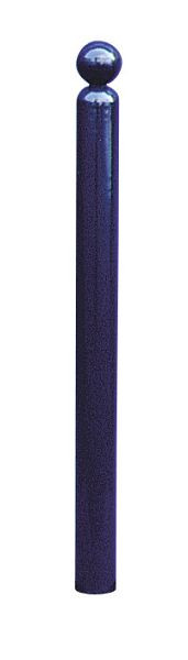 Schake Absperr-Stilpfosten Serie 478B Ø 76 mm, ortsfest, zum Einbetonieren mit Erdanker, Gesamtlänge ca. 1300 mm, ohne Verschluss, ohne Öse, 478B